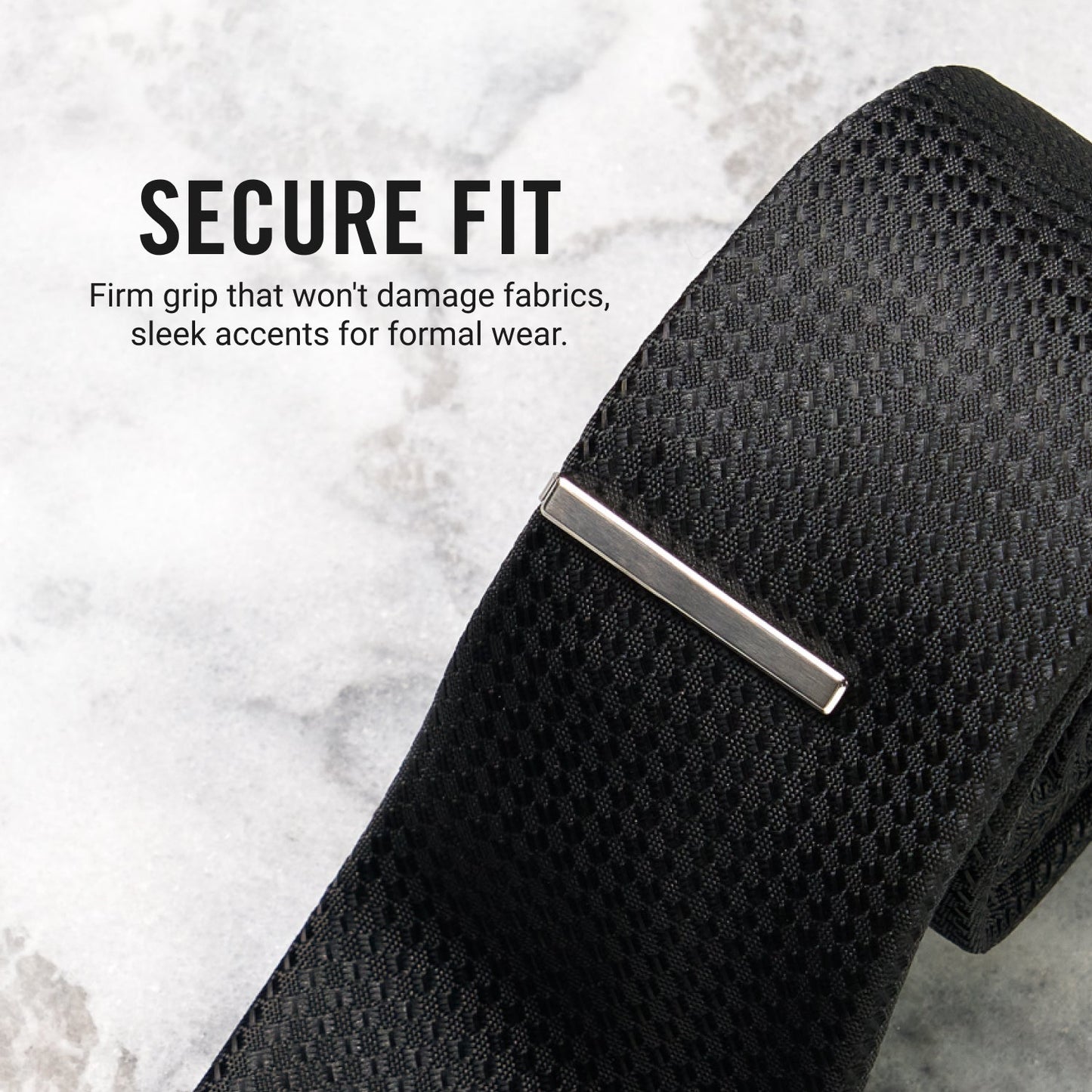 Tie Bar & Cufflinks Kit - Platinum