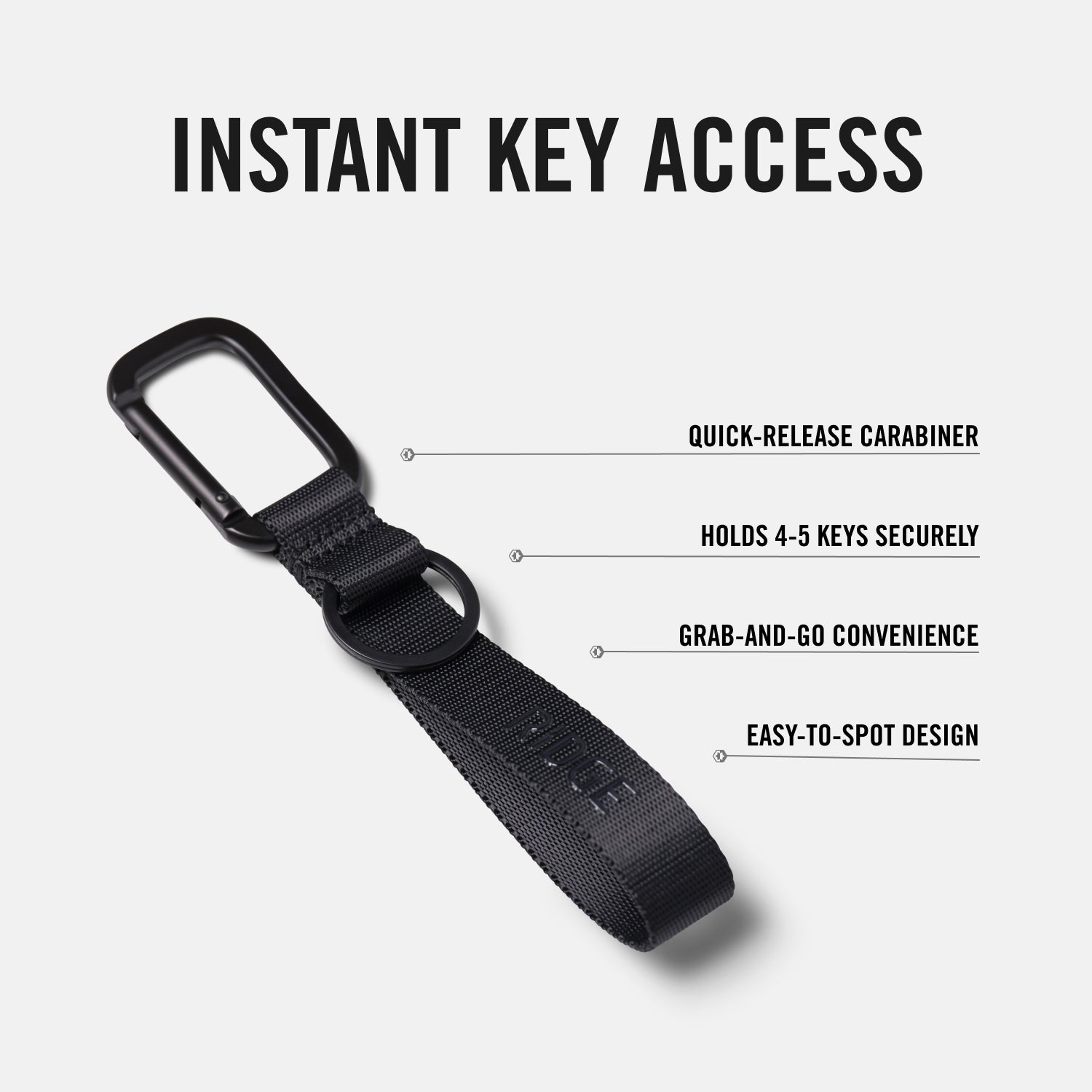 Ridge Keychain - Matte Black