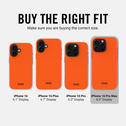 Ridge Phone Case - Basecamp Orange - iPhone 16 Pro Max